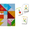 New HABA Arranging Game Funny Faces Tangram Wooden Tiles
