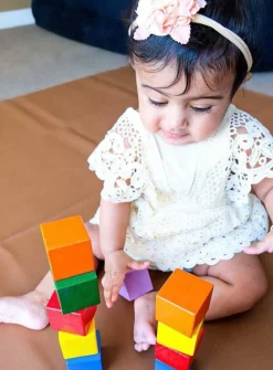 Hot HABA Baby'S First Wood Basic Blocks