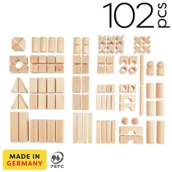 Fashion HABA Basic Building Blocks 102 Piece Extra Large Wooden Starter Set