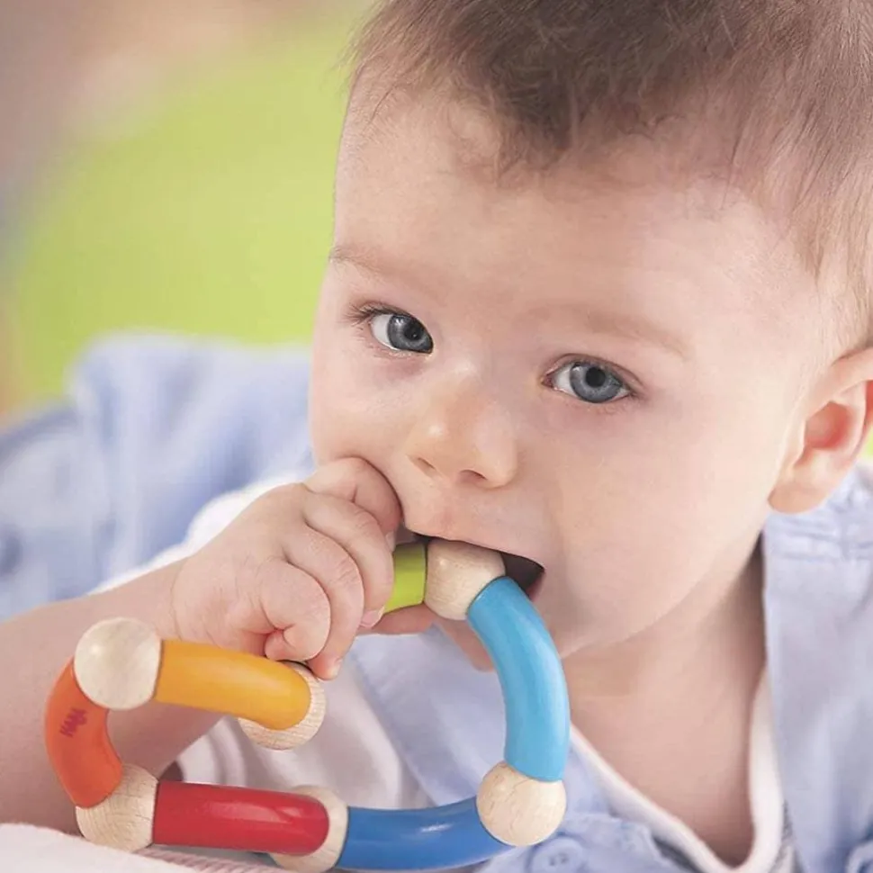 Clearance HABA Color Snake Wooden Rattle & Fidget Toy