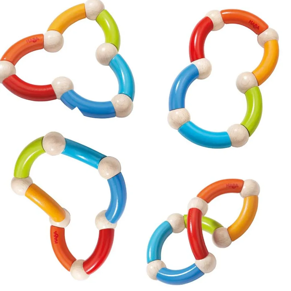 Clearance HABA Color Snake Wooden Rattle & Fidget Toy