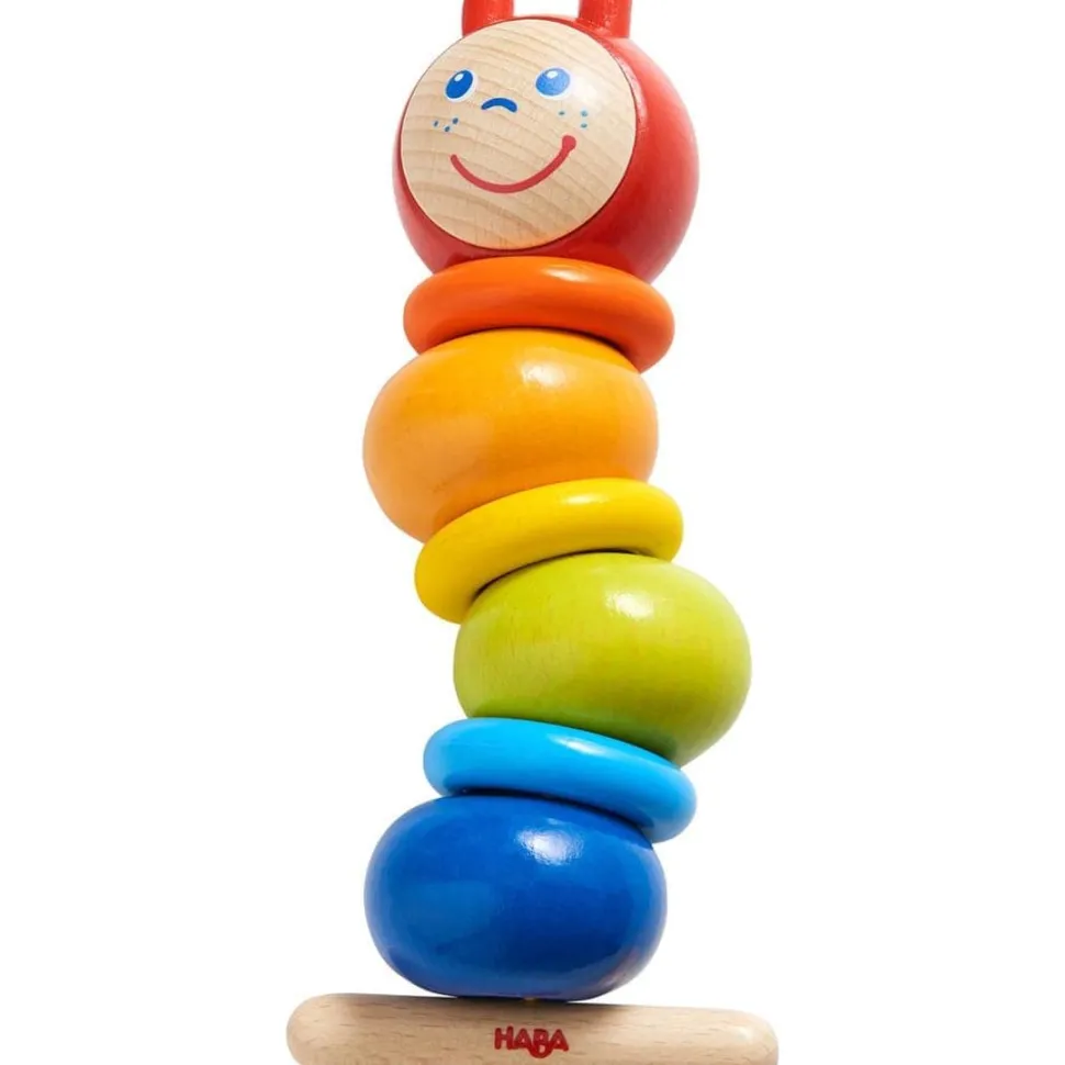 Outlet HABA Colorful Caterpillar Wooden Threading Toy