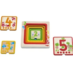 Outlet HABA Counting Friends Wood Layering Puzzle 1 To 5