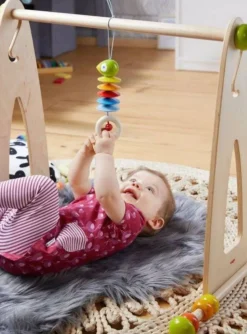 Fashion HABA Dangling Figure Parrot Stroller & Crib Toy