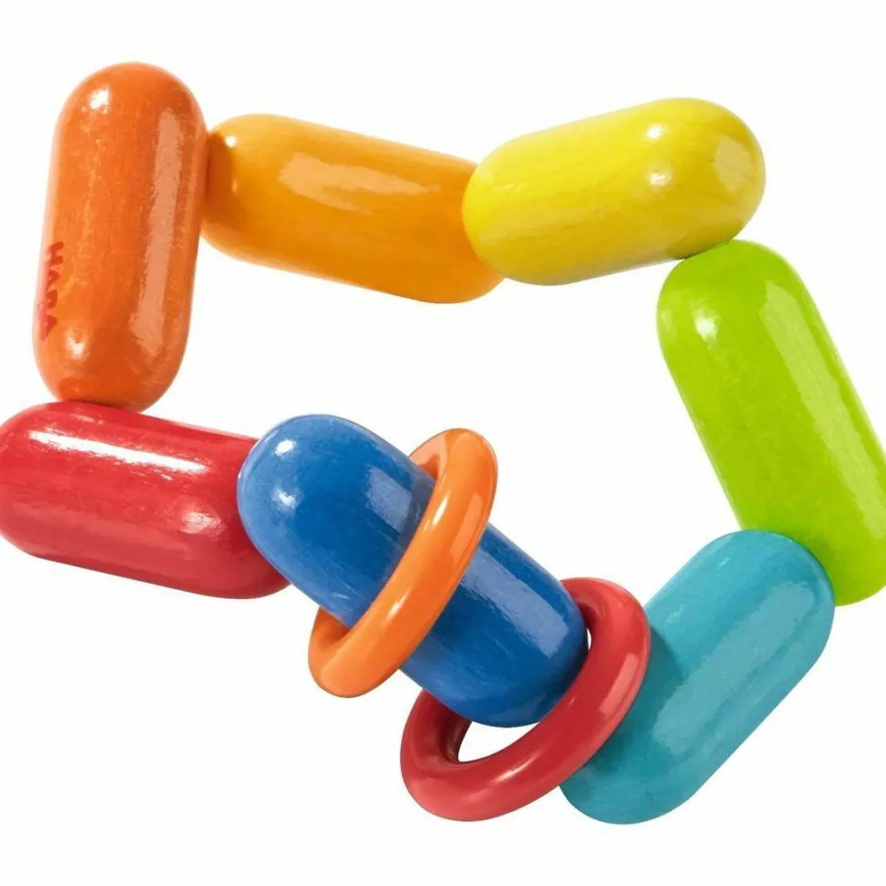 Store HABA Dilly-Dally Wooden Rattle With Plastic Rings
