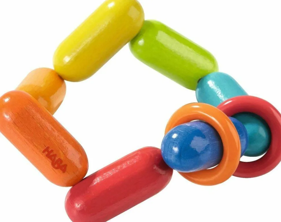 Store HABA Dilly-Dally Wooden Rattle With Plastic Rings