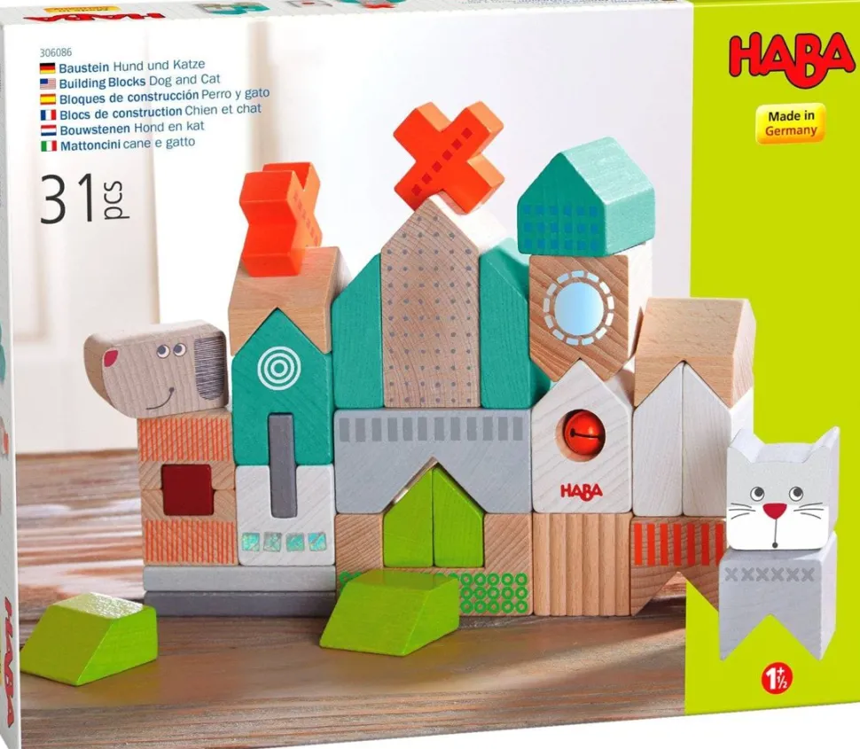 Online HABA Dog And Cat Building Block Set