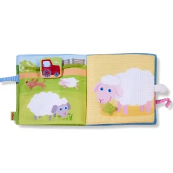 Store HABA Down On The Farm Soft Book With Cow Puppet