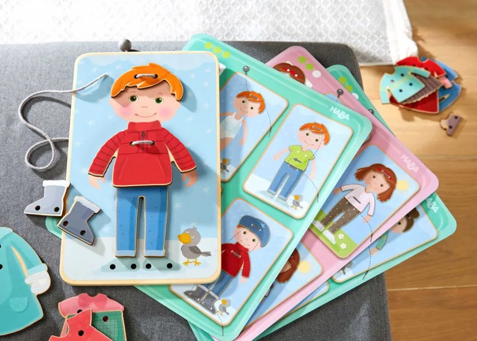 New HABA Dress Me Threading & Lacing Game