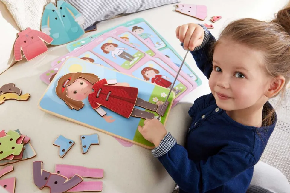 New HABA Dress Me Threading & Lacing Game