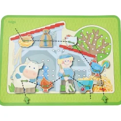 New HABA Farm Threading & Lacing Game