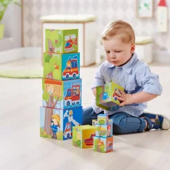 Store HABA Fire Brigade Sturdy Cardboard Stacking Cubes