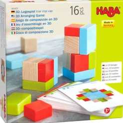 Best HABA Four By Four 3D Arranging Game Wooden Building Blocks
