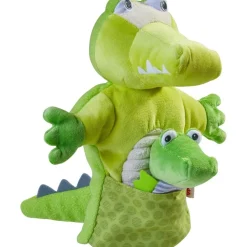 Flash Sale HABA Glove Puppet Crocodile With Baby Hatchling Finger Puppet