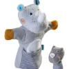 Clearance HABA Glove Puppet Rhino With Baby Calf Finger Puppet