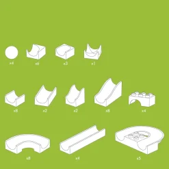 New HABA Hubelino 55-Piece Run Elements Set