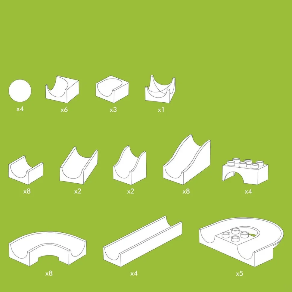 New HABA Hubelino 55-Piece Run Elements Set