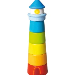 Shop HABA Lighthouse Wooden Rainbow Stacker