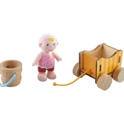 Sale HABA Little Friends Baby Nora Doll With Wagon & Pail