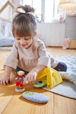 Best Sale HABA Little Friends Camping Trip Play Set With Sleeping Bags