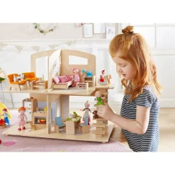 Cheap HABA Little Friends Dollhouse Town Villa With Furniture