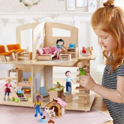 Outlet HABA Little Friends Family Fun Dollhouse Bundle With Doghouse