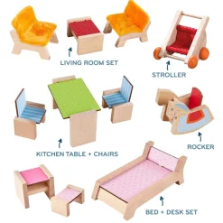 Outlet HABA Little Friends Family Fun Dollhouse Bundle With Doghouse