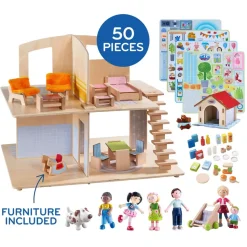 Shop HABA Little Friends Family Fun Dollhouse Bundle With Doghouse