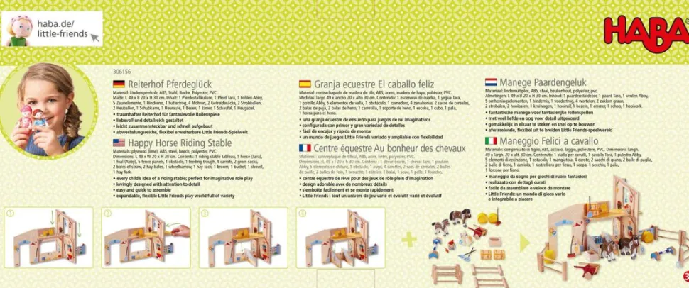 Flash Sale HABA Little Friends Happy Horse Riding Stable