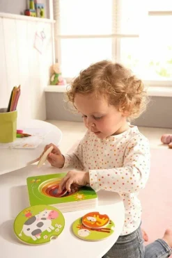 New HABA On The Farm 5 Piece Wooden Puzzle