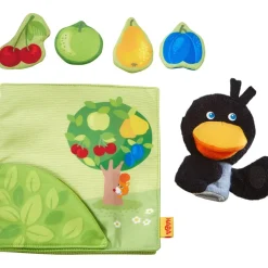 Hot HABA Orchard Soft Book With Raven Finger Puppet