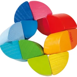 Hot HABA Rainbow Ring Wooden Baby Fidget Toy