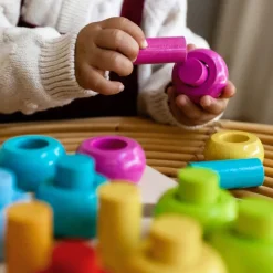 Sale HABA Rainbow Whirls Wooden Sorting And Stacking Game