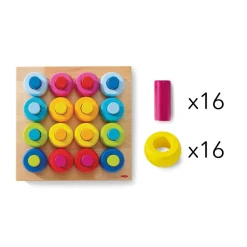 Sale HABA Rainbow Whirls Wooden Sorting And Stacking Game