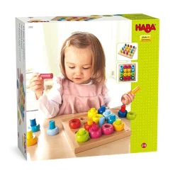Sale HABA Rainbow Whirls Wooden Sorting And Stacking Game