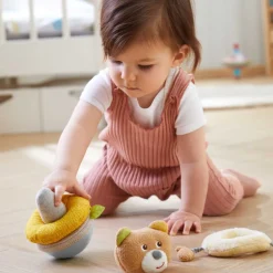 Discount HABA Roly Poly Bear Wobbling Soft Baby Toy With Stacking Rings