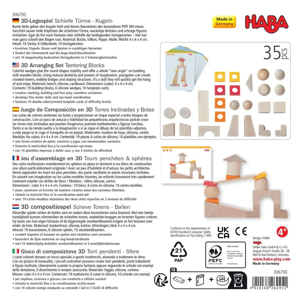 Store HABA Teetering Towers Wooden Blocks