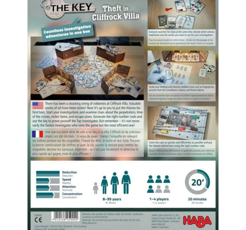 Outlet HABA The Key: Theft At Cliffrock Villa