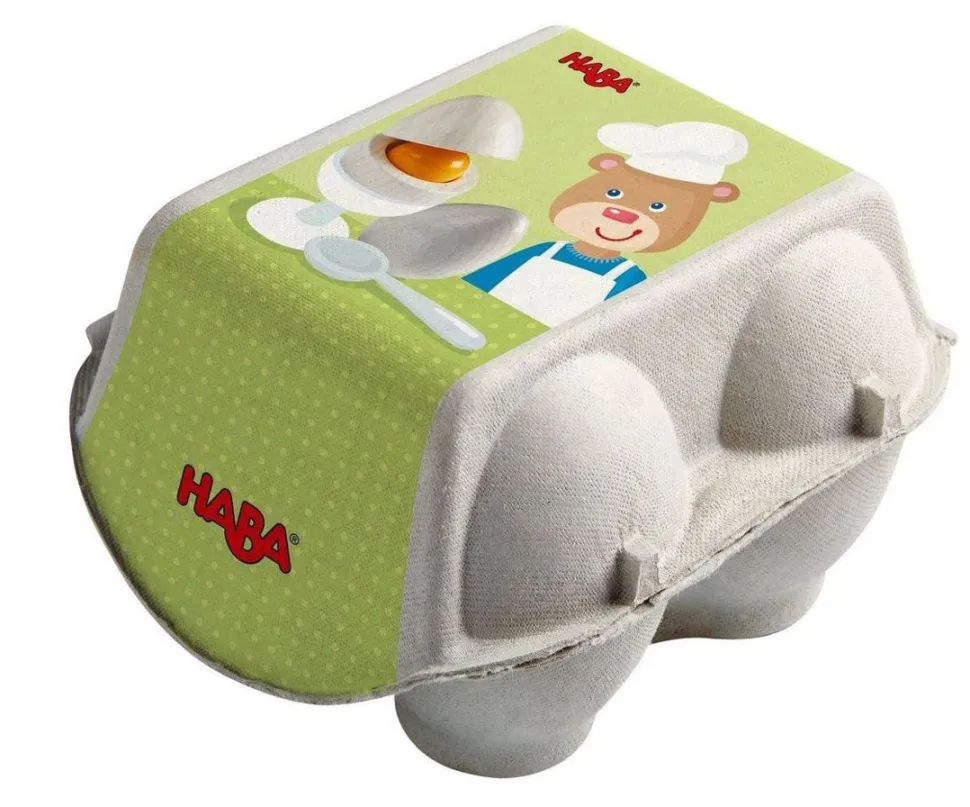 Flash Sale HABA Wooden Eggs With Removable Yolk Play Food